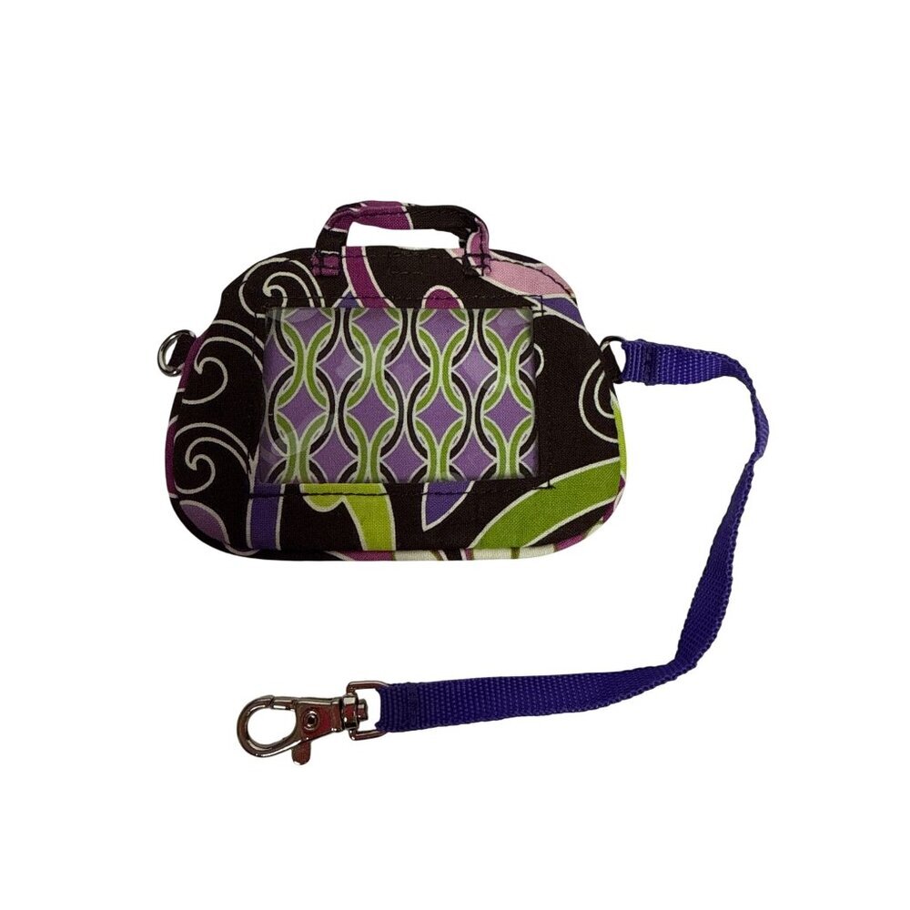 Vera Bradley Purple Punch Luggage Tag Quilted Paisley Suitcase Travel